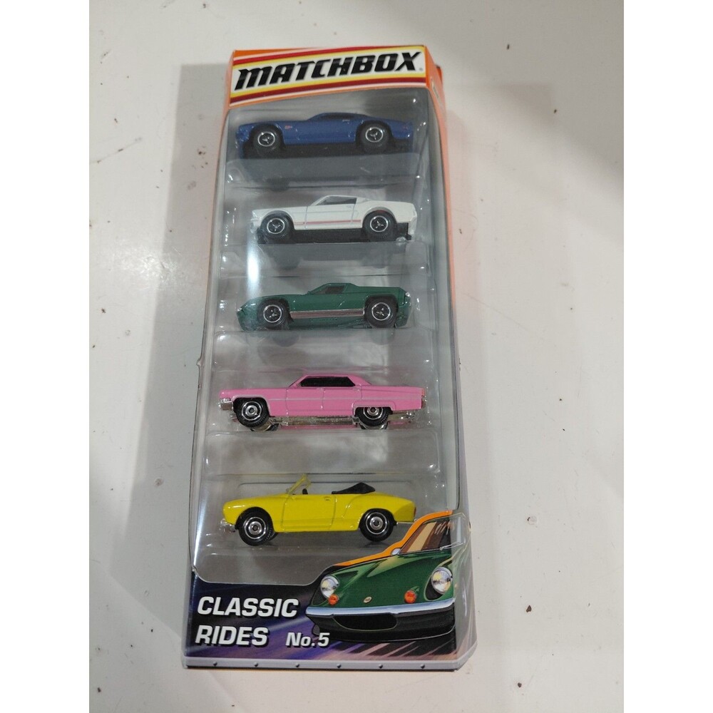 NIP Matchbox 1:64 Die Cast Classic Rides 5 Pack (VW Lotus Mustang Camaro Z28)